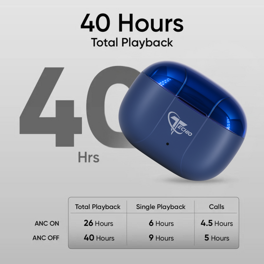 BassPulse Fusion X1 Pro Wireless Earbuds with Heavy Bass, Type-C Fast Charging & Voice