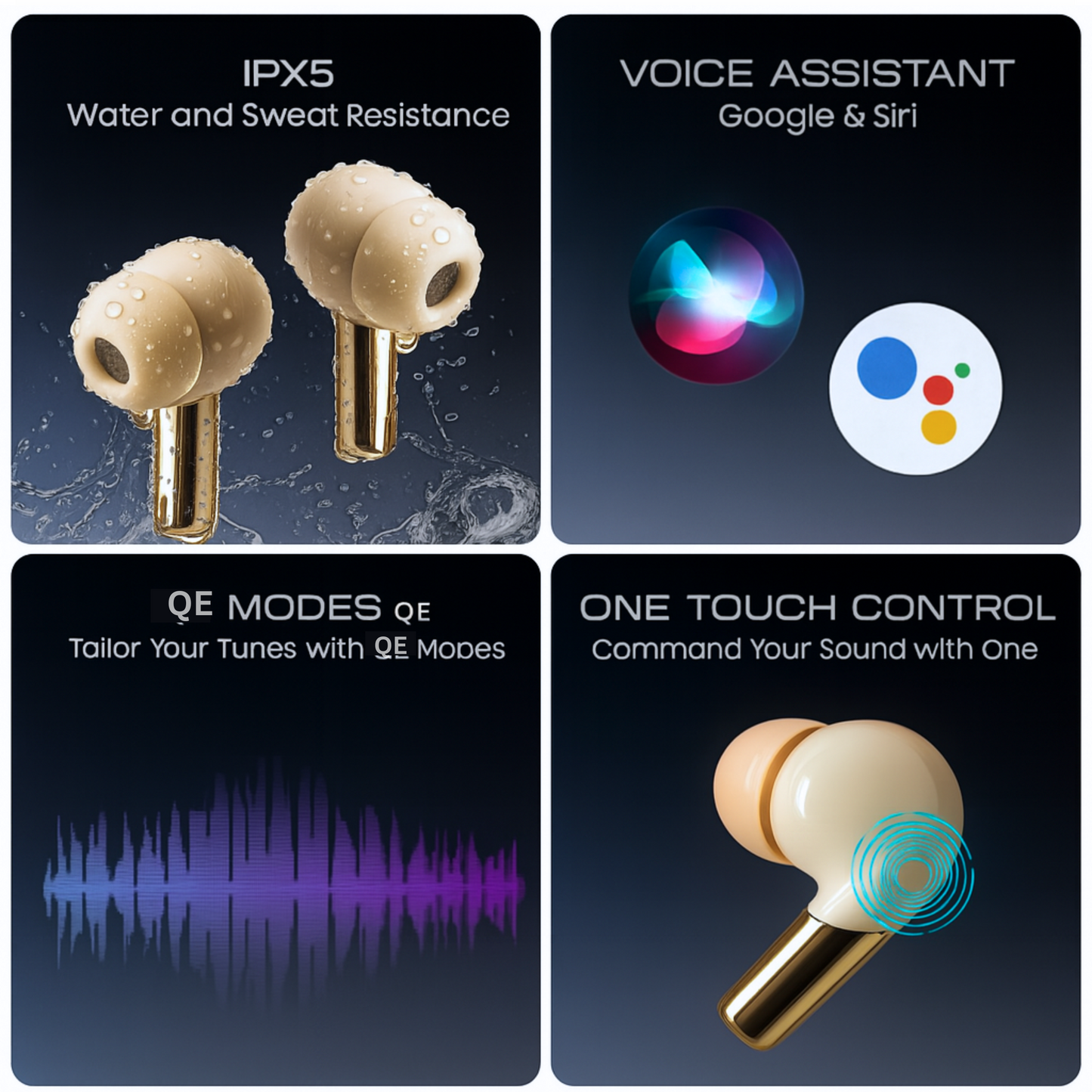 NeuroBeats Waterproof Earbuds with Turbo Bass, ENC Calling & IPX5