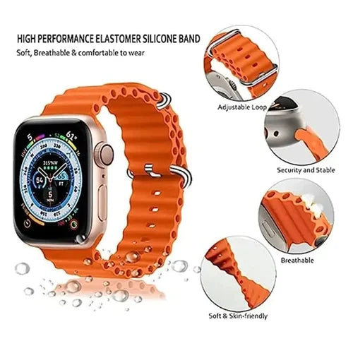 TECHIO New T800 Series 8 Ultra Smart Watch HD 1.99 Inch Display Smart Smartwatch ( FREE SIZE)