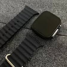 Techio With an orange strap, the Ephemeral T800 Ultra 1.9 HD Displaying Smartwatch (Black Strap, Free size)