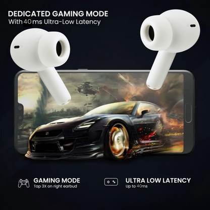 SonicWave True Wireless Earbuds with Deep Bass, ENC Mic, Bluetooth 5.3 & 40H Playtime