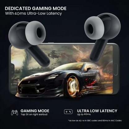 EchoPod Wireless Earbuds with 3D Surround Sound, Touch Control & Long Battery Backup