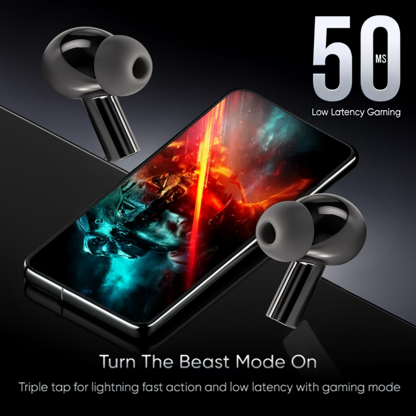 CrystalTone Gen Z1 Bluetooth Earbuds with Smart Touch, Long Playtime & Lightweight Comfort Fit