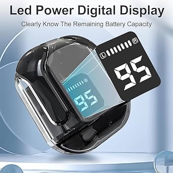 TECHIO Bluetooth 5.3 Wireless Earbuds with Digital Display & ENC