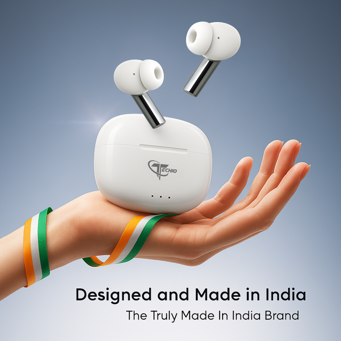 EchoPod Wireless Earbuds with 3D Surround Sound, Touch Control & Long Battery Backup