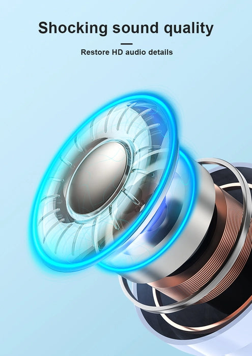 TECHIO Bluetooth 5.3 Wireless Earbuds with Digital Display & ENC