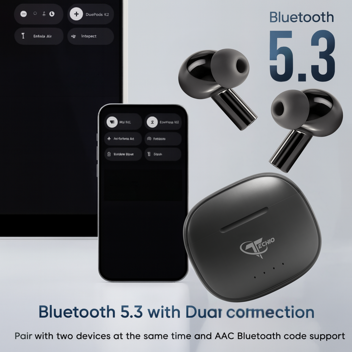 CrystalTone Gen Z1 Bluetooth Earbuds with Smart Touch, Long Playtime & Lightweight Comfort Fit