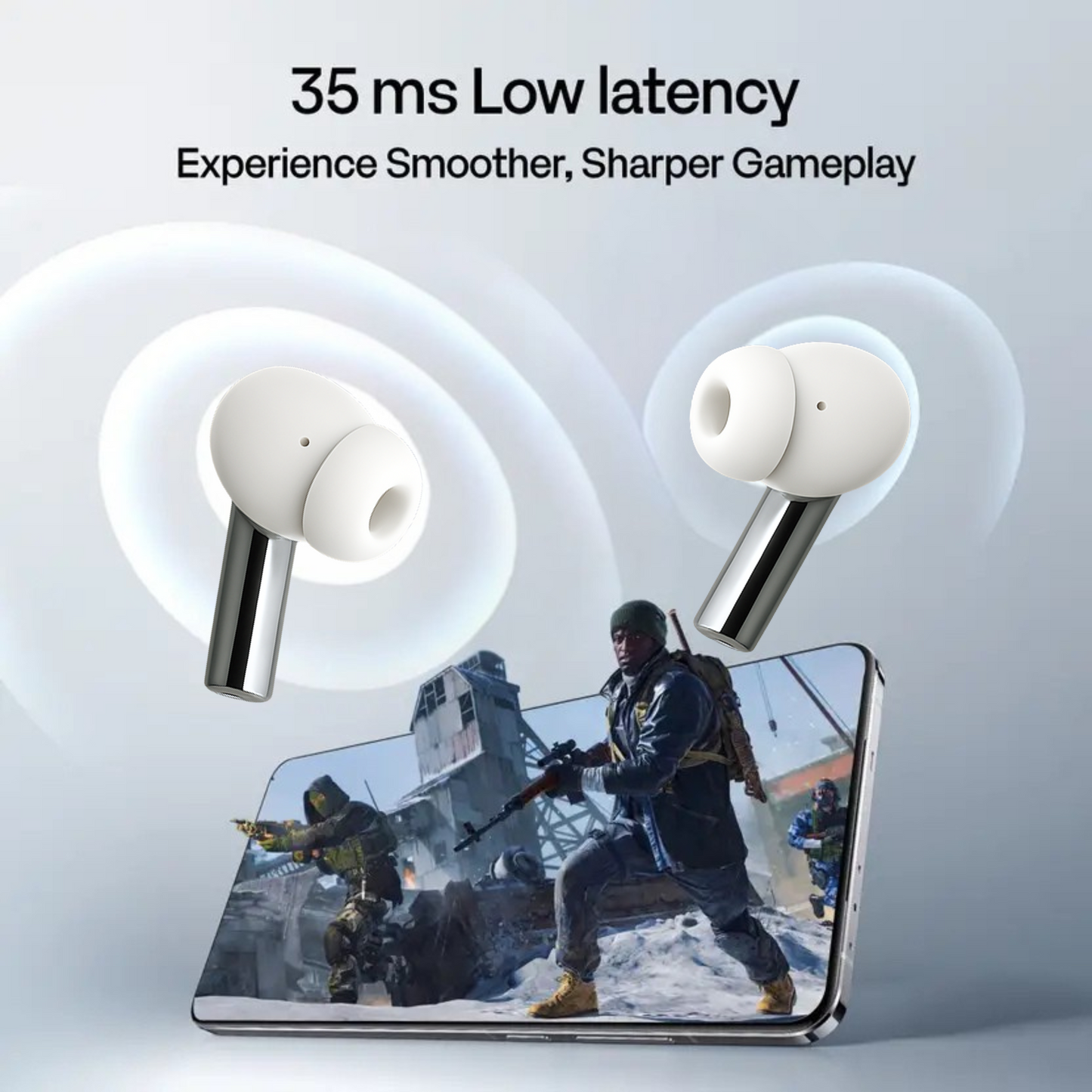EchoPod Wireless Earbuds with 3D Surround Sound, Touch Control & Long Battery Backup