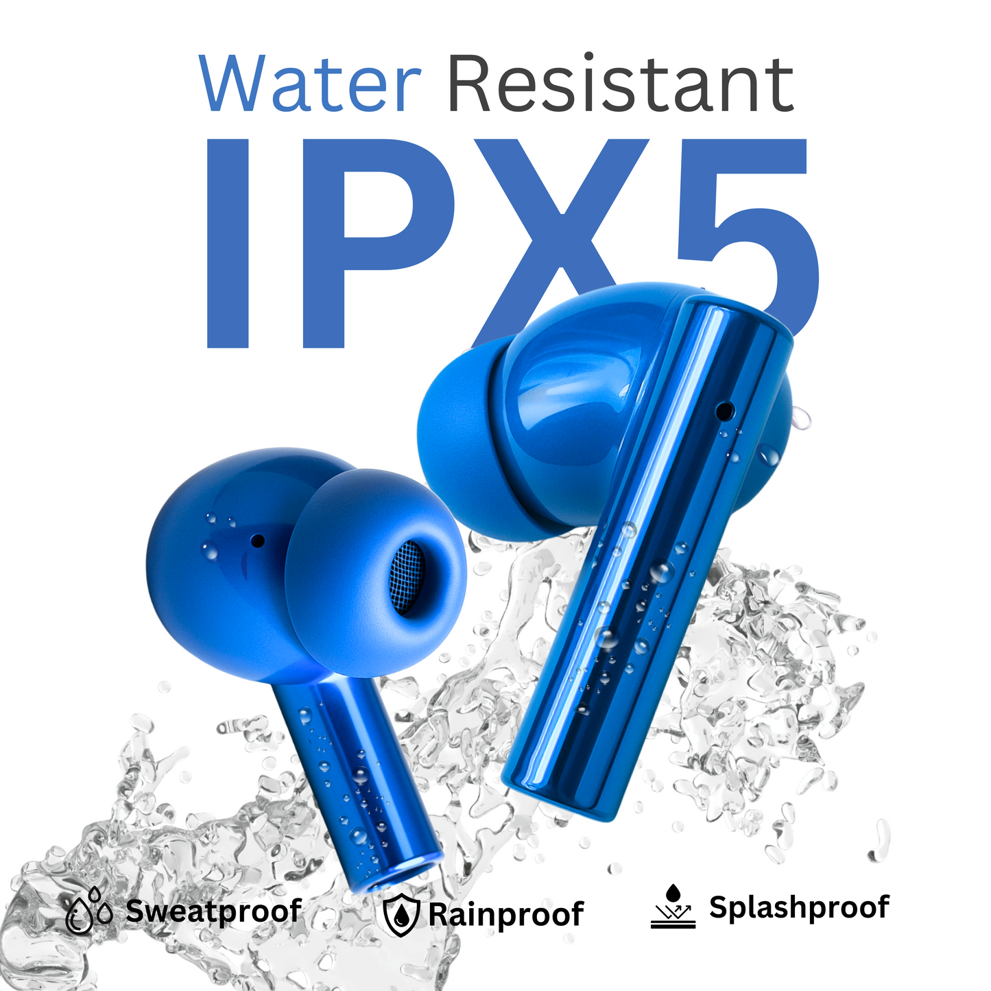 True Wireless Earbuds with 40H Playtime & Fast Charging – Deep Bass