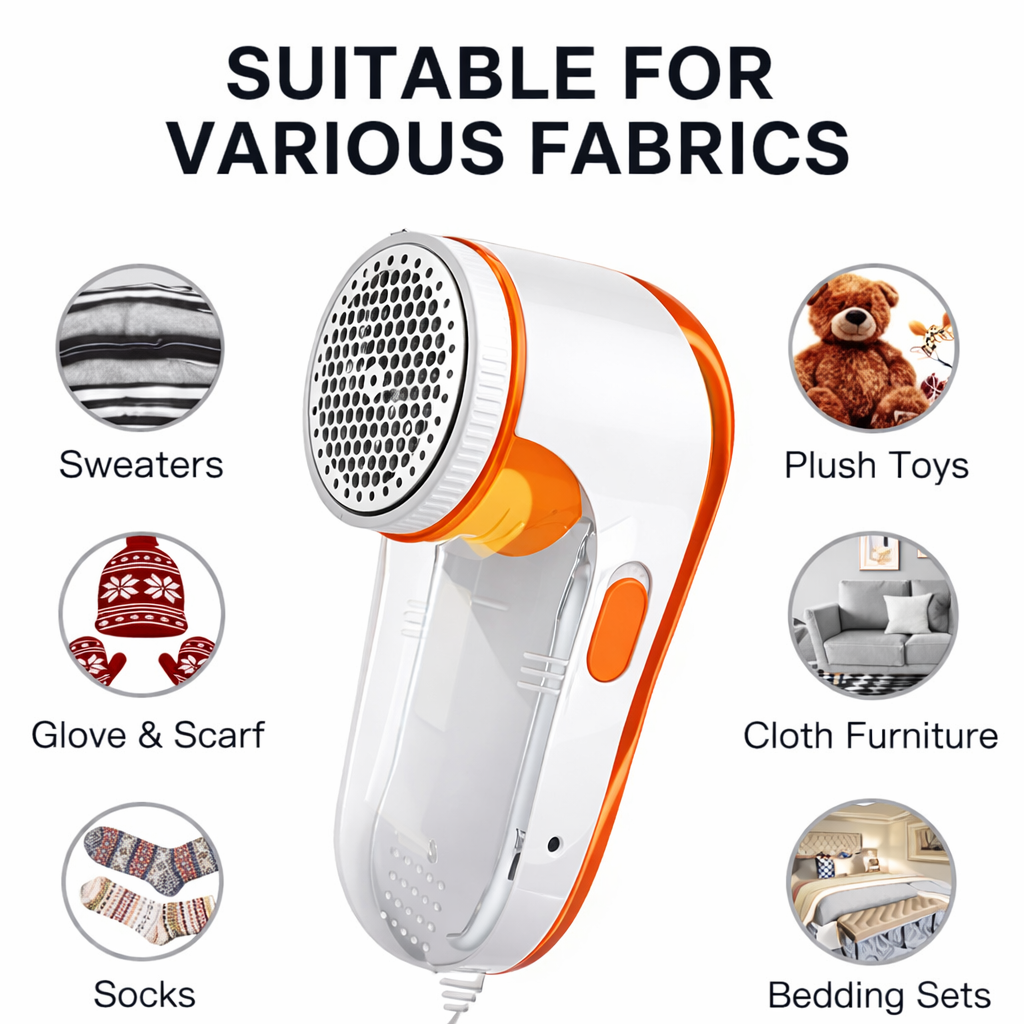 TECHIO Electric Fabric Lint Remover | Clothes Shaver for Wool, Cotton & Sofa | Portable & Powerful