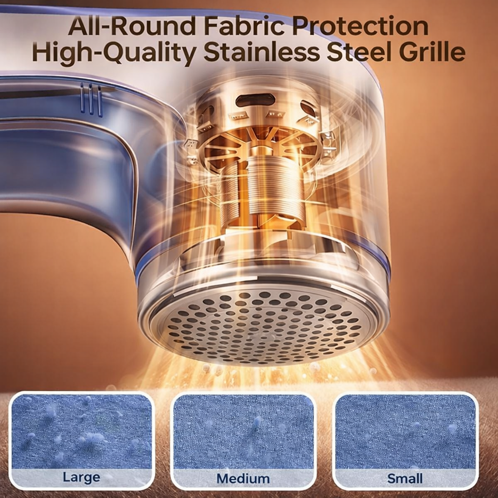 TECHIO Electric Fabric Lint Remover | Clothes Shaver for Wool, Cotton & Sofa | Portable & Powerful