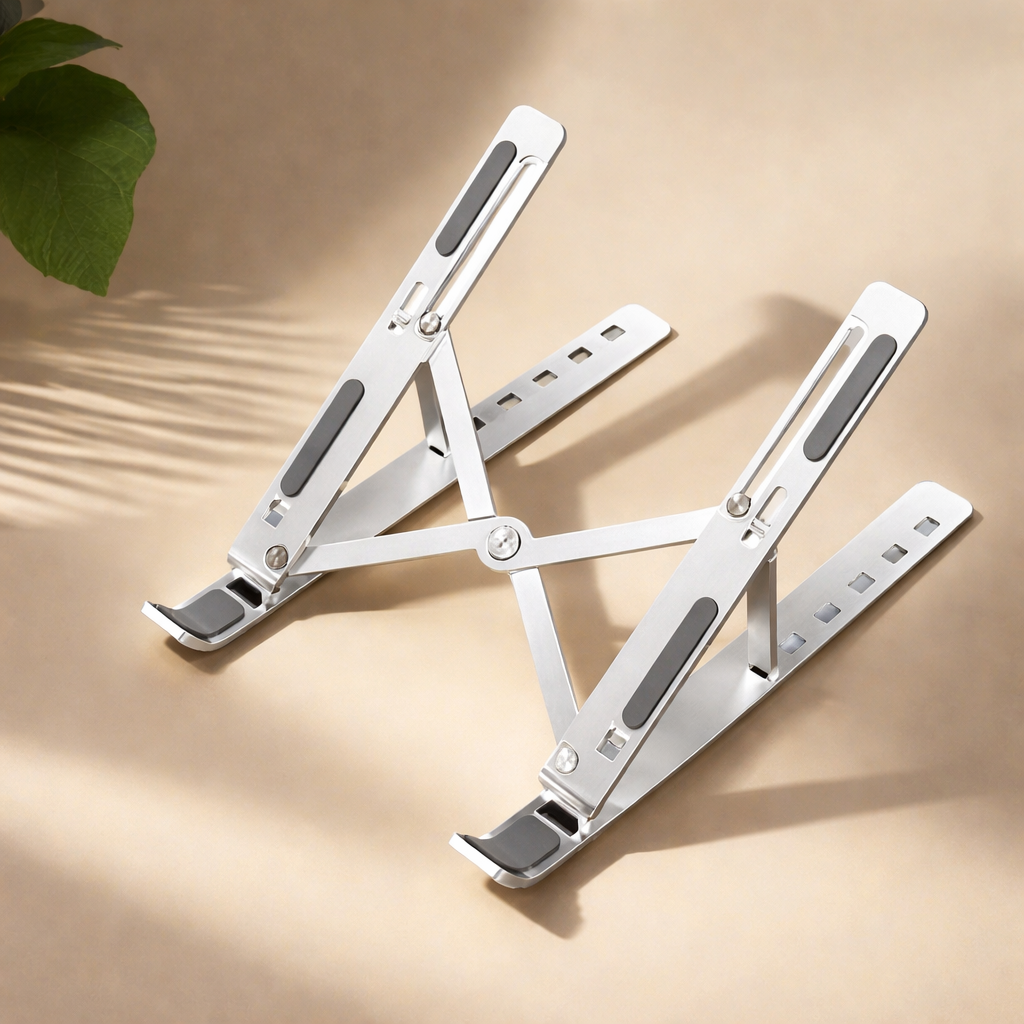 Aluminium Adjustable Laptop Stand | Foldable Ergonomic Laptop Stand for Desk