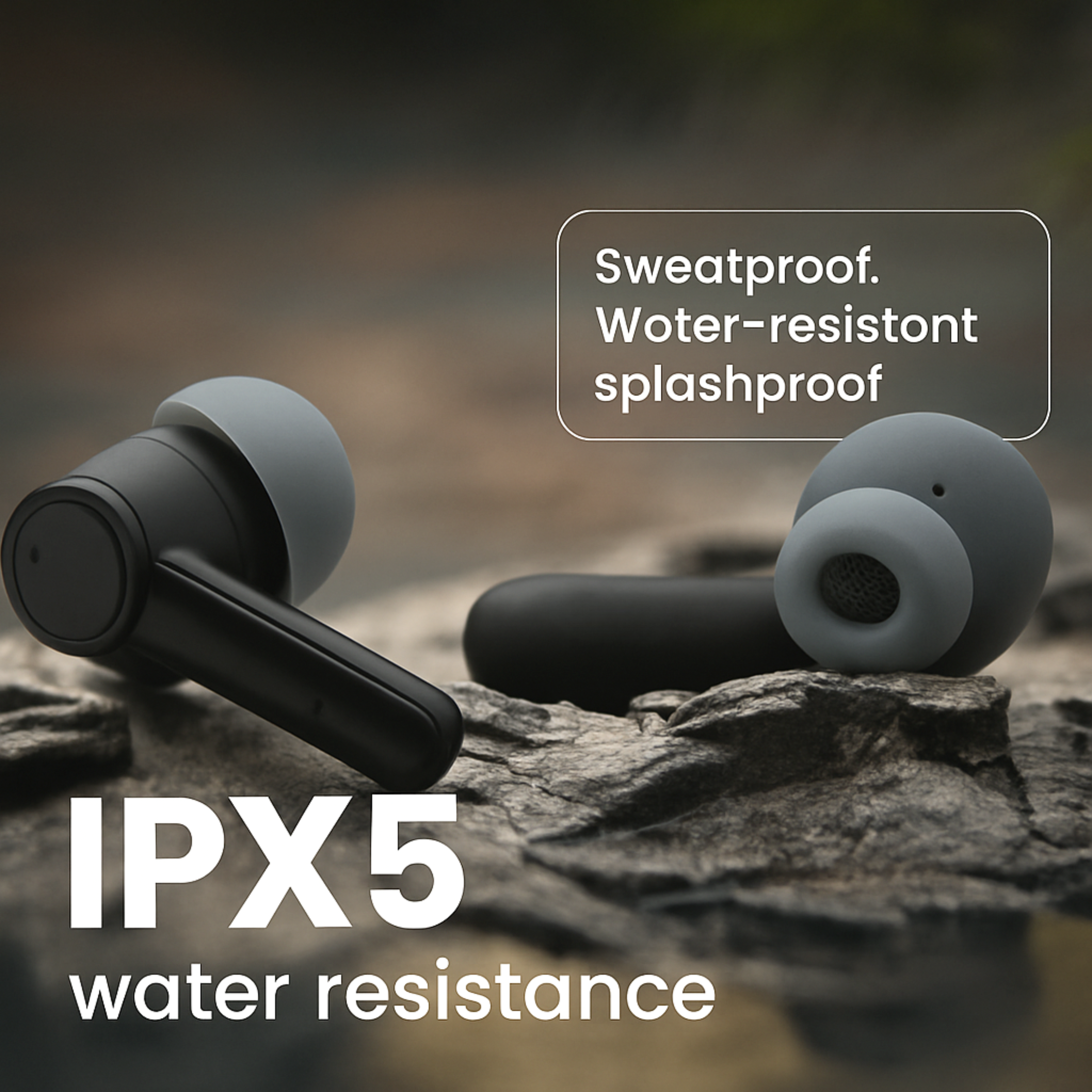 TECHIO True Wireless Bluetooth Earbuds with Deep Bass, Touch Controls & Long Battery Life