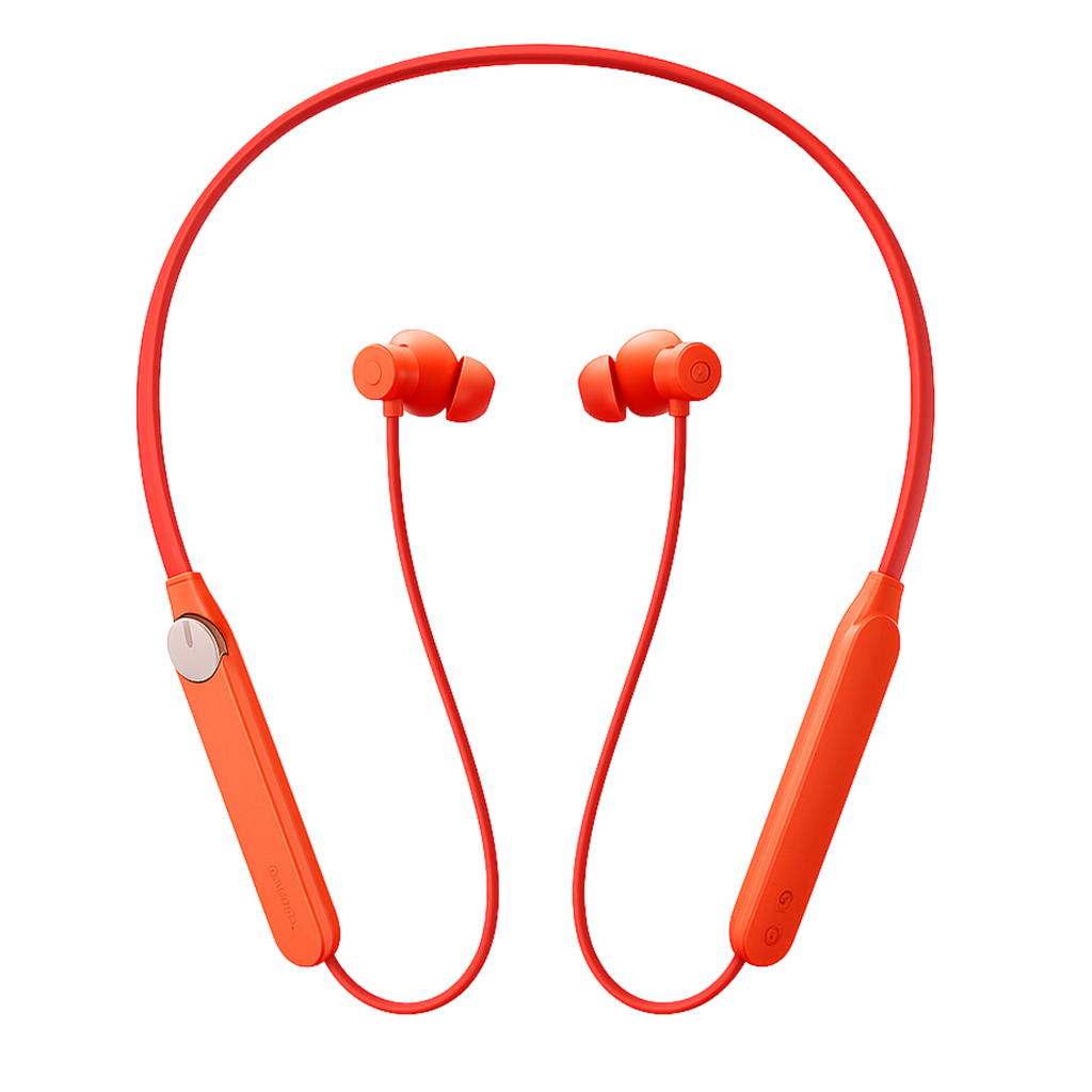 Techio Wireless Bluetooth Neckband Earphones with Mic | Deep Bass