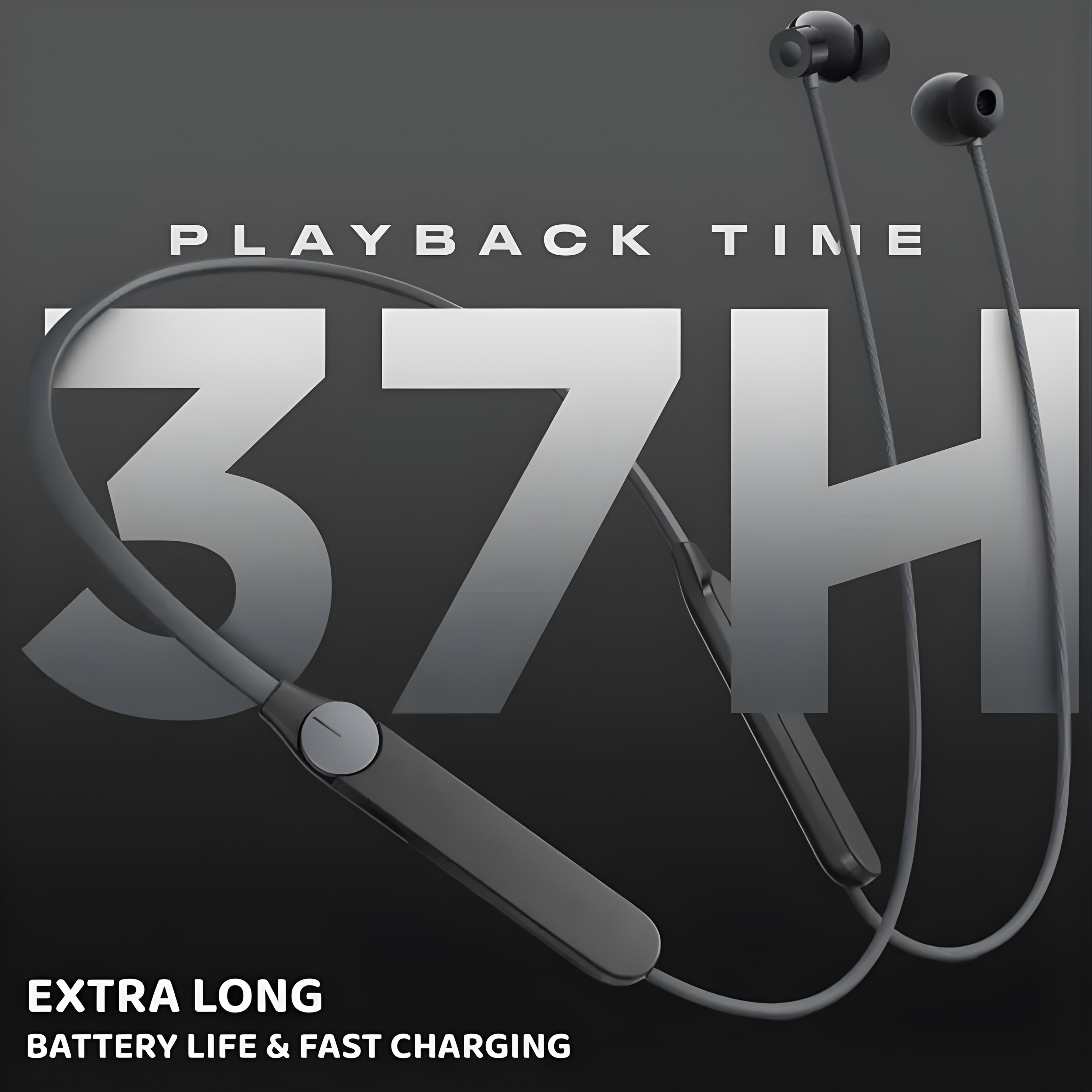 Techio Wireless Bluetooth Neckband Earphones with Mic | Deep Bass