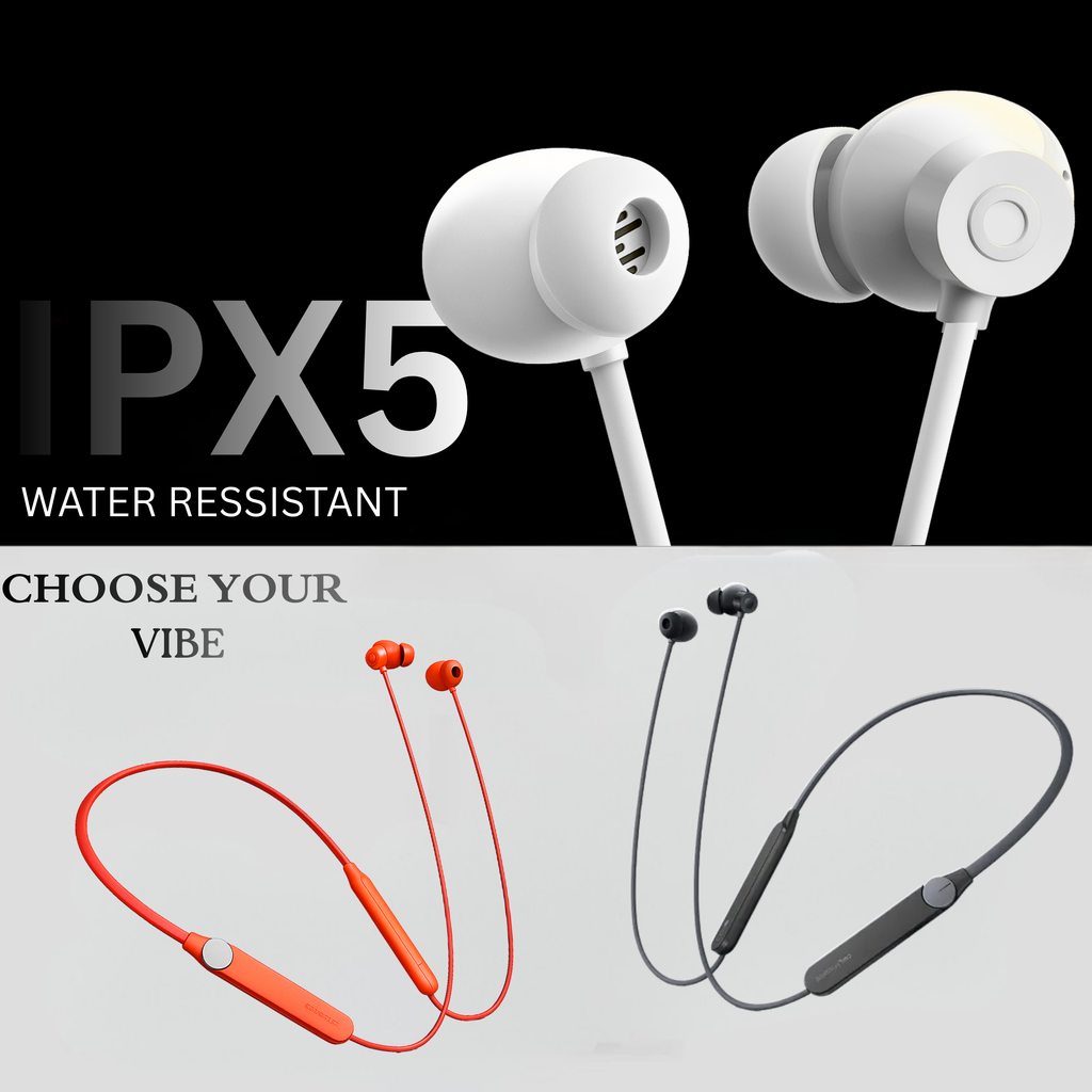 Techio Wireless Bluetooth Neckband Earphones with Mic | Deep Bass