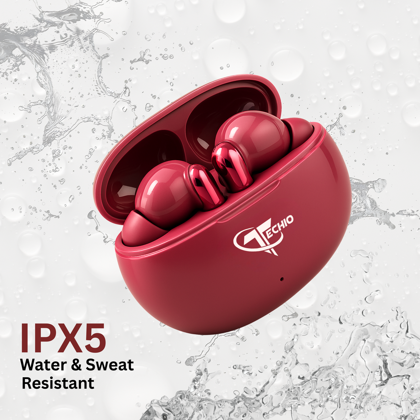 Wireless Earbuds with Powerful Bass & IPX5 Water Resistance