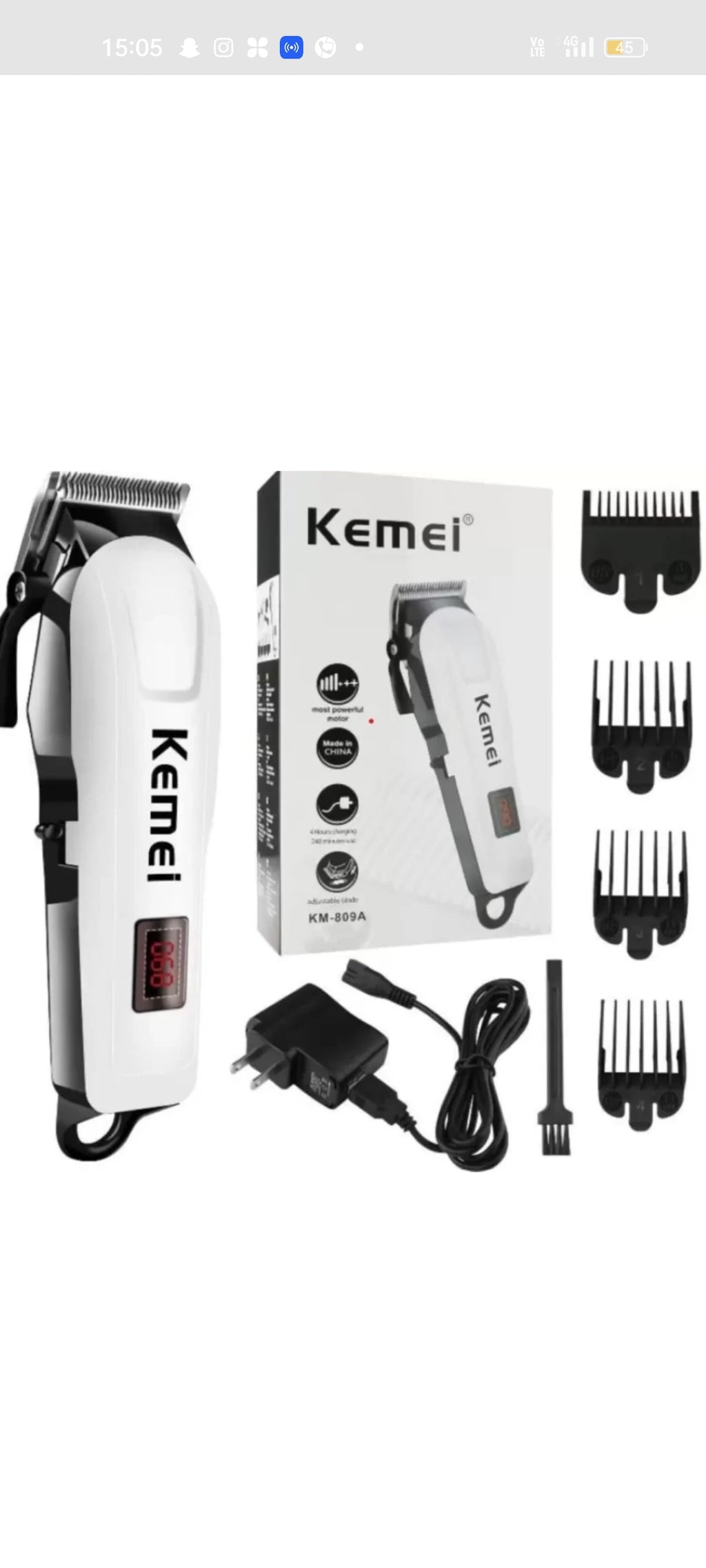 Beard Trimmer for Men with Stainless Steel Blades | Cordless & Rechargeable