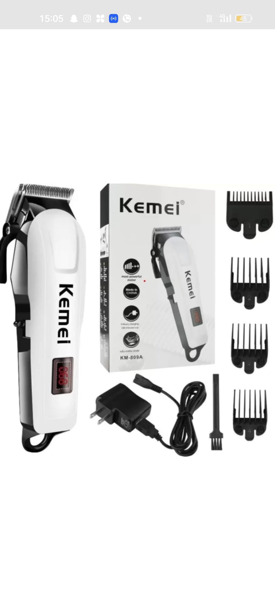 Beard Trimmer for Men with Stainless Steel Blades | Cordless & Rechargeable