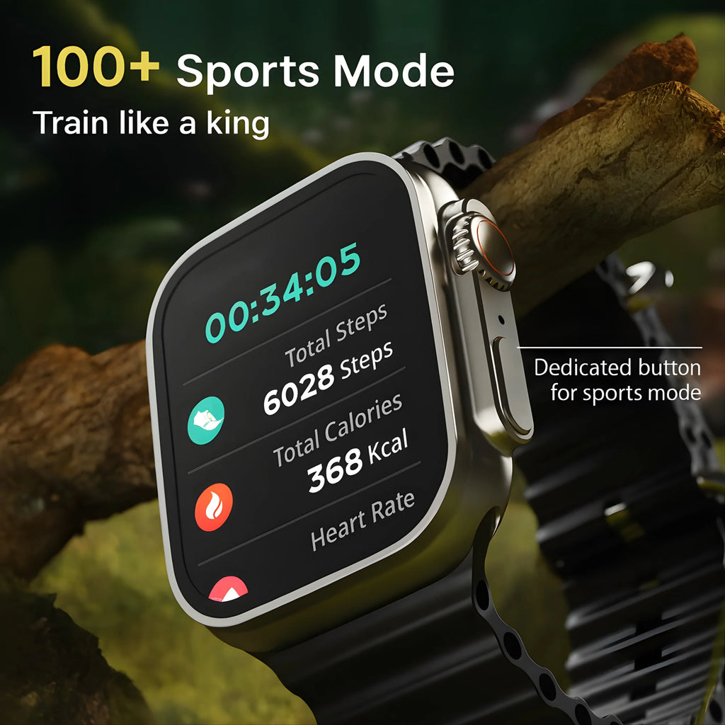 TECHIO Smartwatch with AMOLED Display, Bluetooth Calling & Fitness Tracking