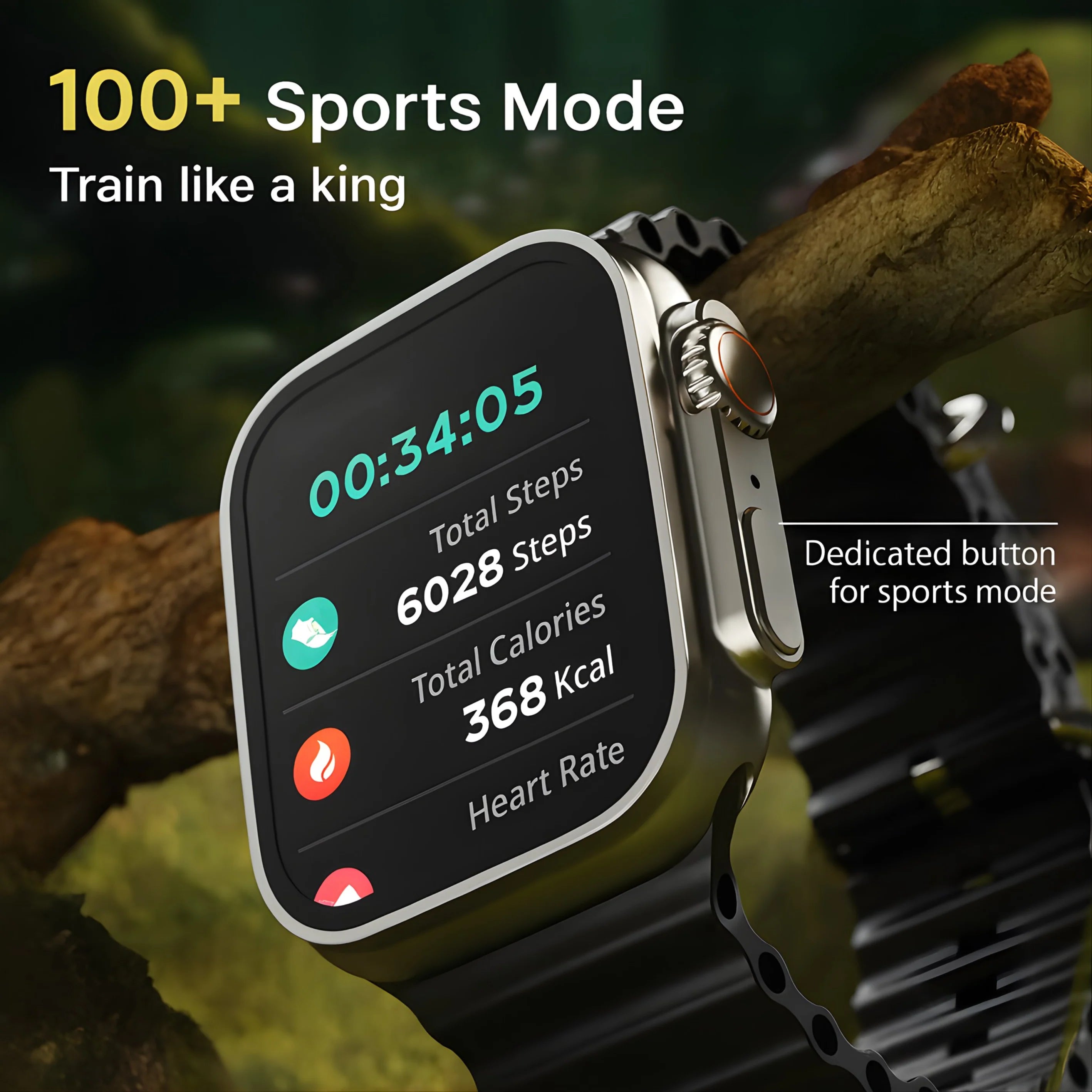 TECHIO Smartwatch with AMOLED Display, Bluetooth Calling & Fitness Tracking