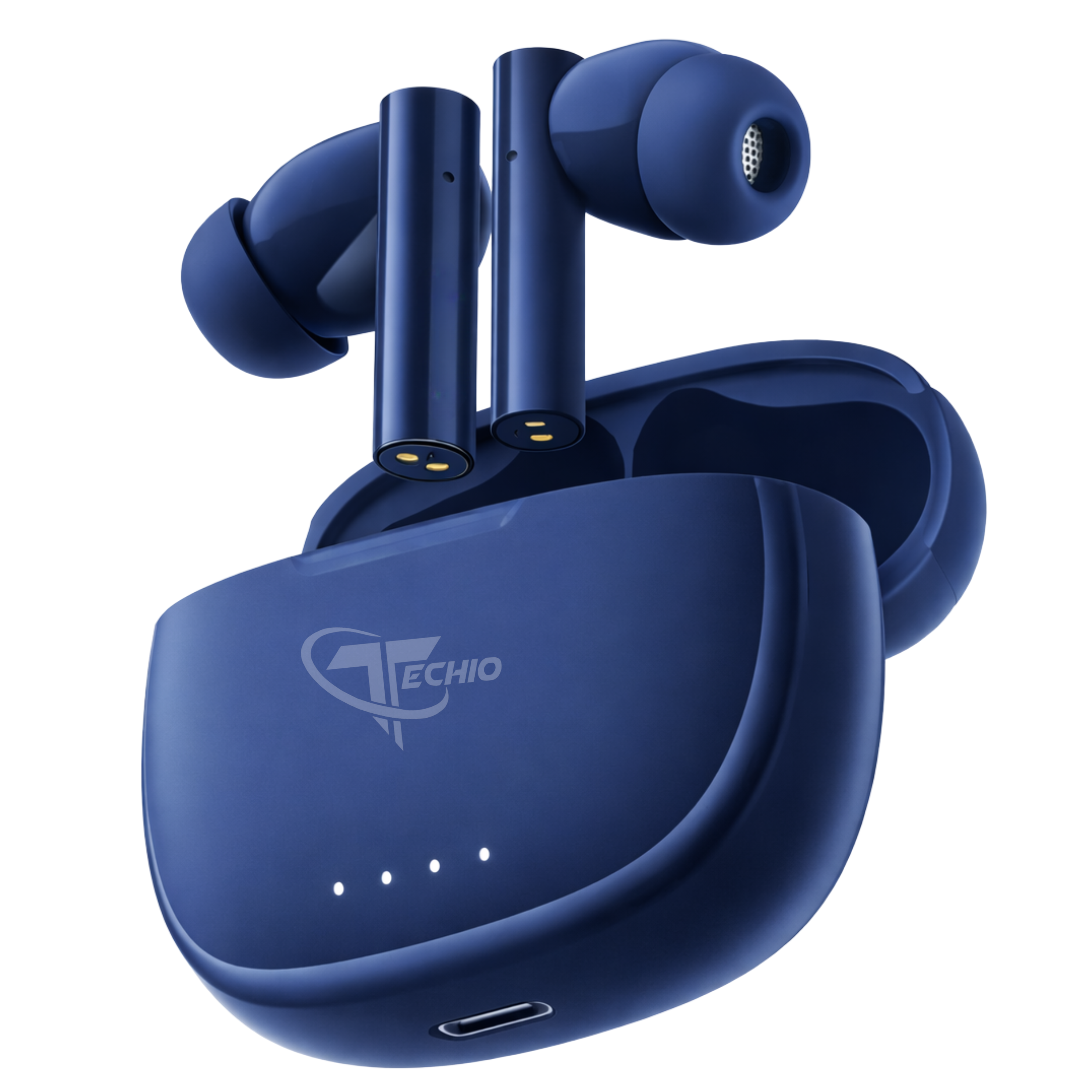 TECHIO Wireless Bluetooth Earbuds with Charging Case | ENC Mic