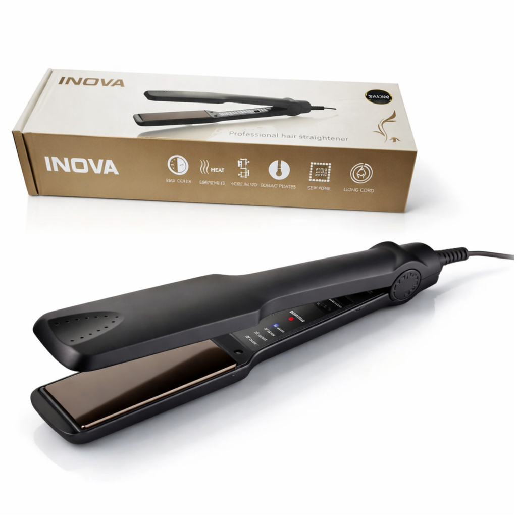 Professional Hair Straightener | Ceramic Plates | Fast Heating | Black & Gold