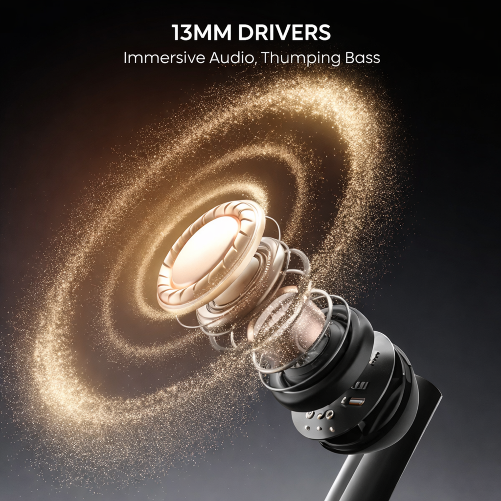 TECHIO Wireless Bluetooth Earbuds with Charging Case | ENC Mic