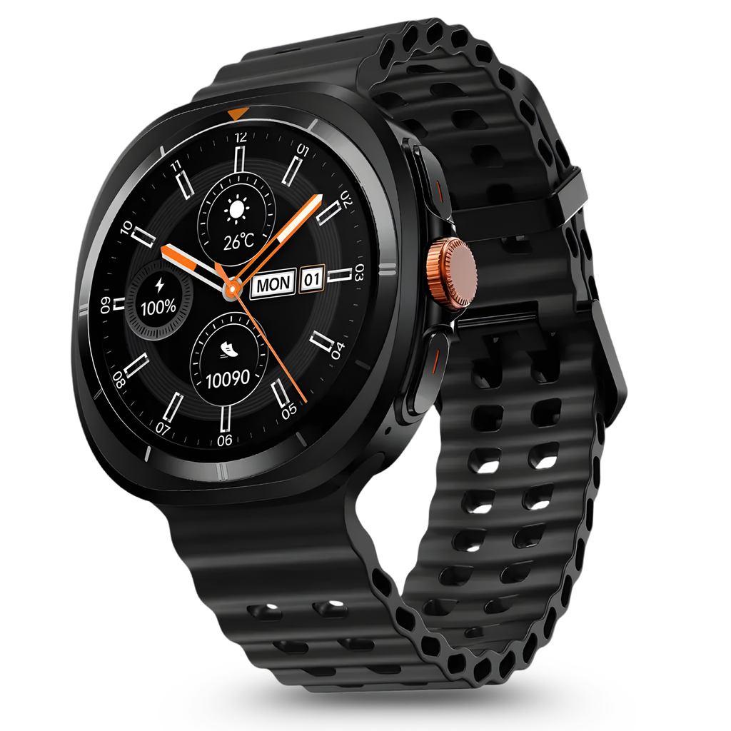 TECHIO Axiom Smartwatch | AMOLED Display | Bluetooth Calling | Fitness Tracker