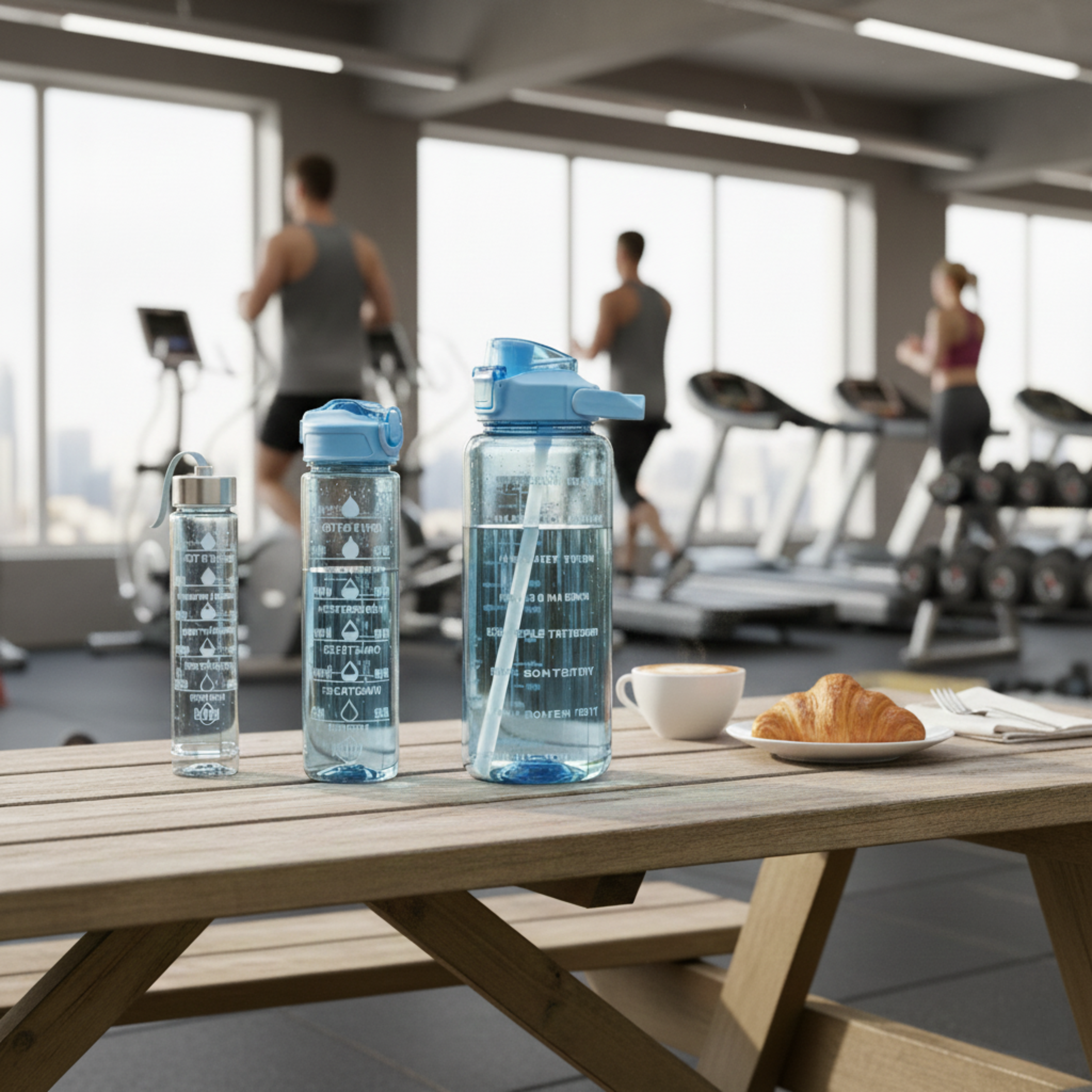 TECHIO Free Leak Proof Sports Water Bottle for Gym, Travel & Office