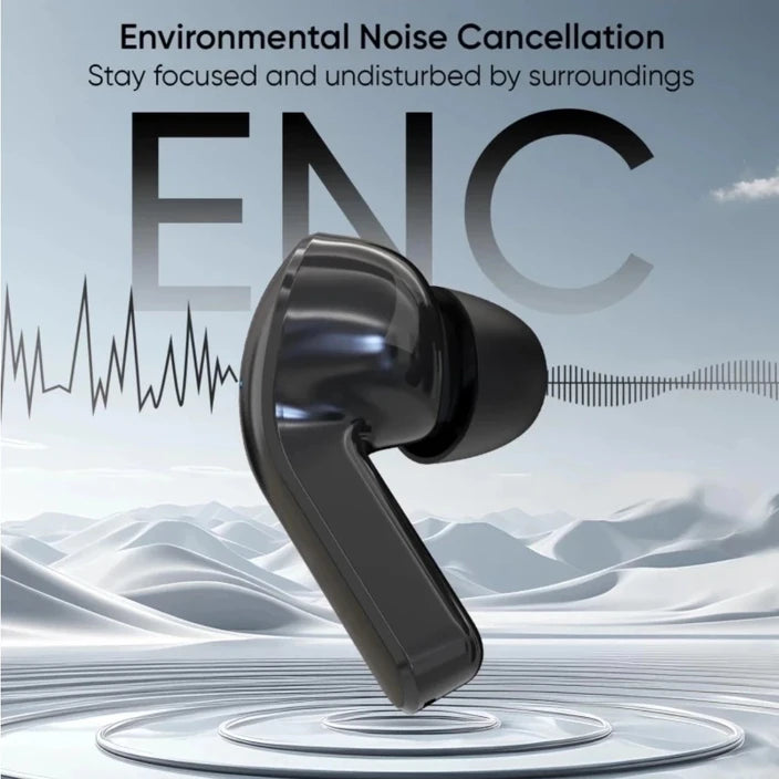 TECHIO Bluetooth 5.3 Wireless Earbuds with Digital Display & ENC