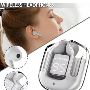 TECHIO Bluetooth 5.3 Wireless Earbuds with Digital Display & ENC