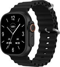 Techio With an orange strap, the Ephemeral T800 Ultra 1.9 HD Displaying Smartwatch  (Black Strap, Free size)