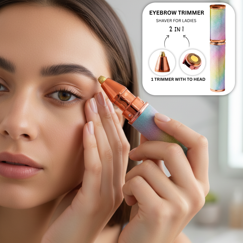 Techio Women Rechargeable Eyebrow Trimmer – Painless Hair Remover
